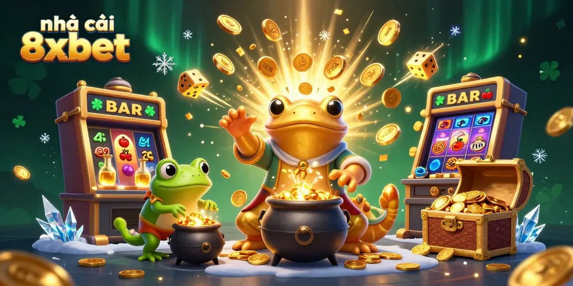 Experience exciting gameplay at nhà cái 8xbet with vibrant scenes, game symbols, and plentiful bonuses.