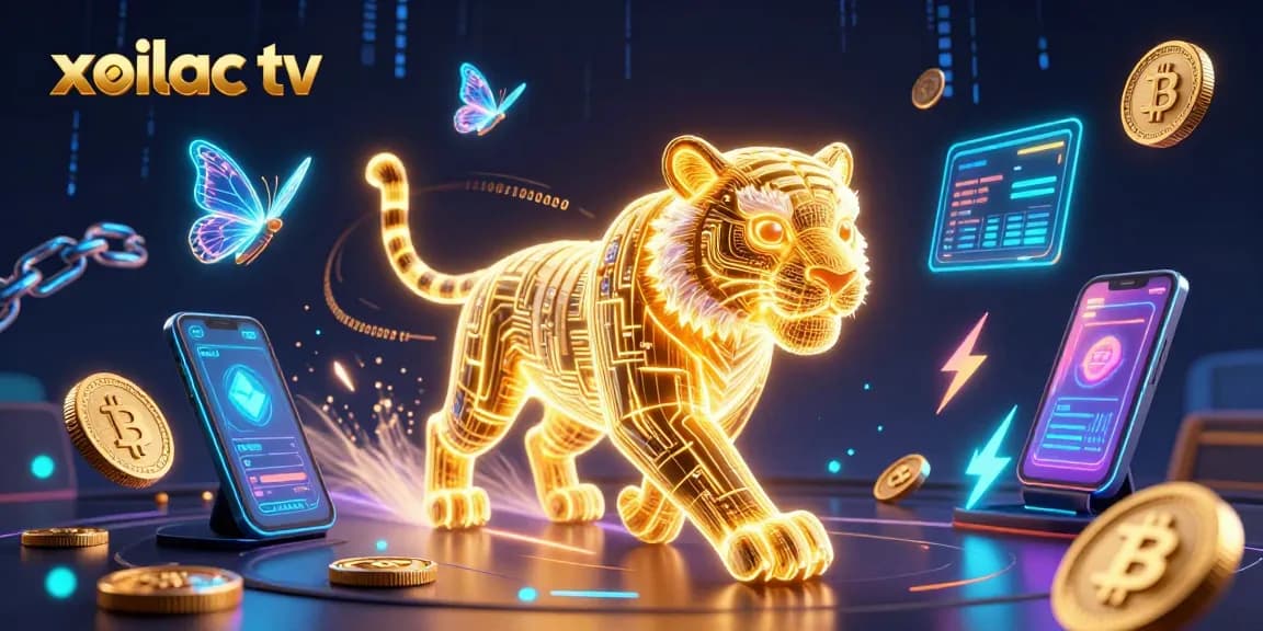 Experience thrilling moments with xoilac tv, a dynamic casino scene featuring neons, cryptocurrencies, and interactive gaming.