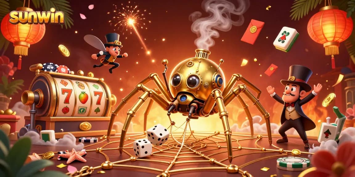 Experience thrilling moments at sunwin with a vibrant steampunk-themed casino scene featuring intricate details.
