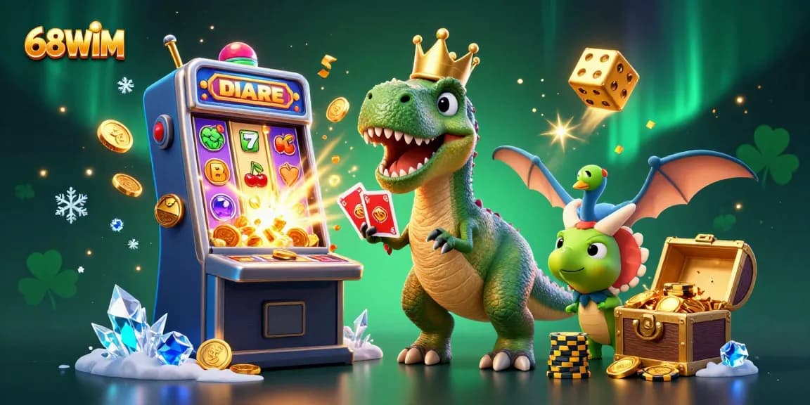 Experience thrilling gaming adventures with 68WIM featuring vibrant characters and casino elements.