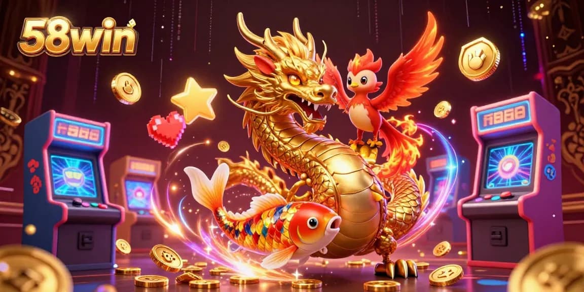 Experience thrilling wins at 58win with a dynamic 3D casino adventure featuring mythical creatures.