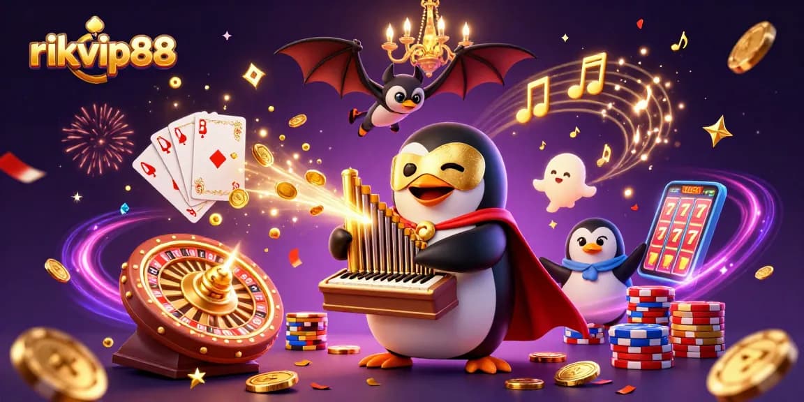 Experience thrilling gameplay at rikvip88 with a phantom penguin and enchanting casino elements.