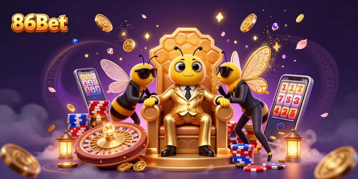 Experience vibrant gameplay action with 86Bet as unique casino characters reveal winning secrets.
