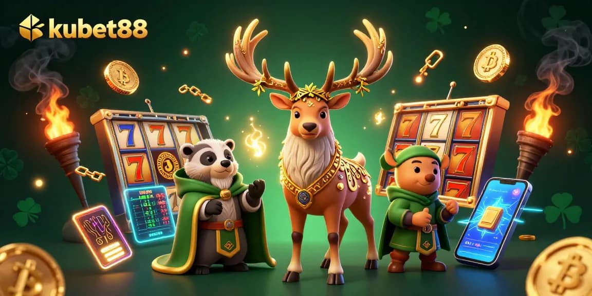 Kubet88 offers exciting slot games with rich visuals including a Celtic druid and magical elements, ensuring vibrant gameplay.