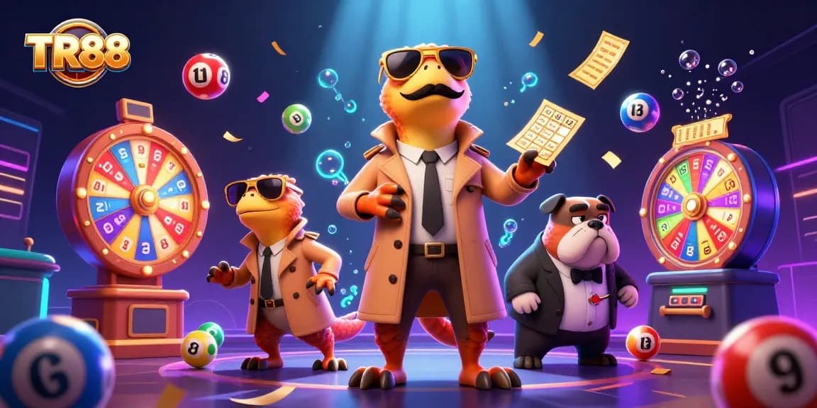 Experience TR88's vibrant casino scene with cartoon raptors in disguise, adding humor to the gaming excitement.