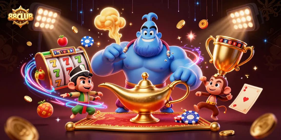Engage with thrilling games at 88CLUB featuring vibrant characters and dynamic casino elements.