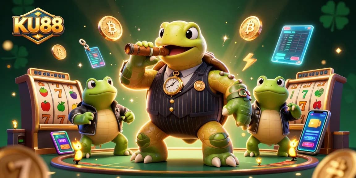 Engage with the thrilling KU88 casino experience featuring vibrant characters and elements.
