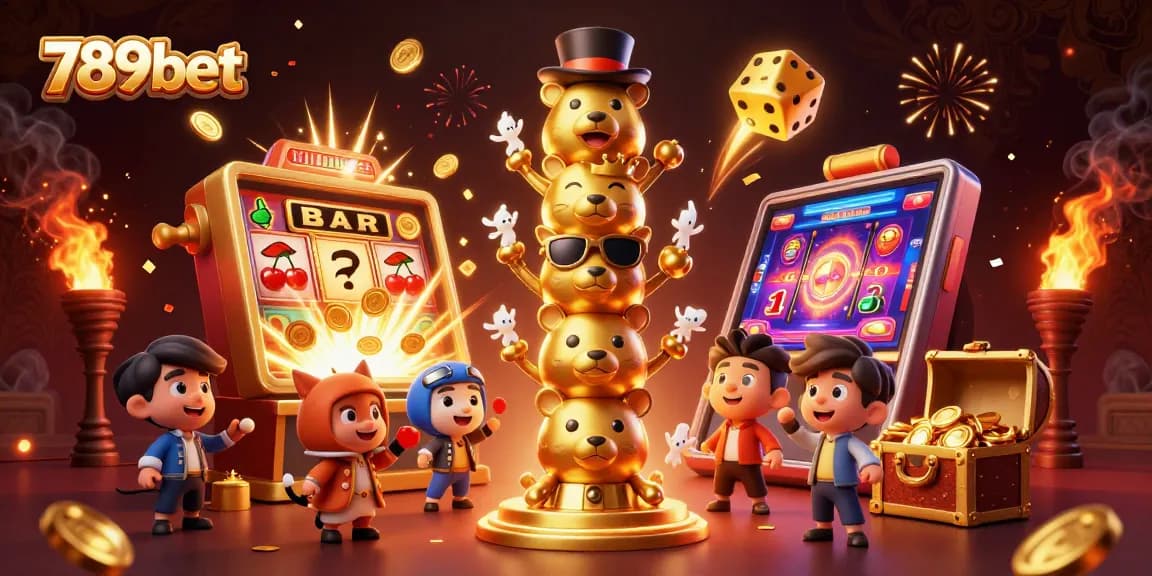 Experience the thrill of 789bet with a vibrant 3D casino scene featuring classic elements.
