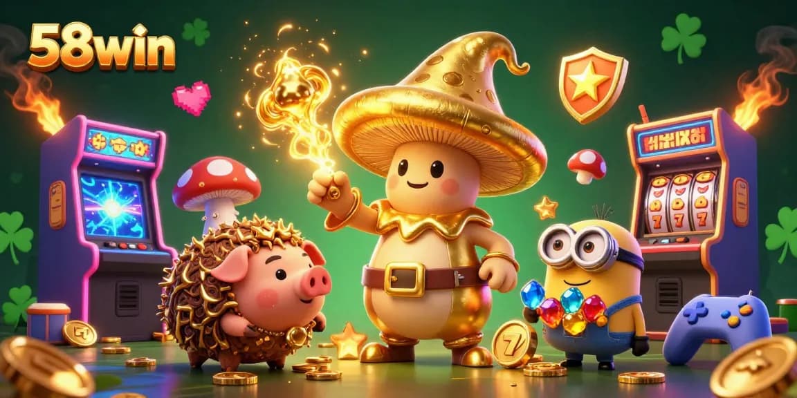 Engage with 58win's vibrant 3D arcade magic while enjoying dynamic casino experiences.