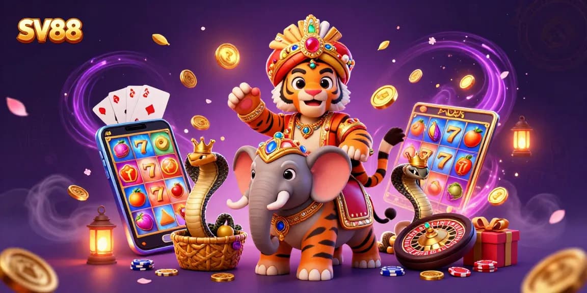 Experience thrilling gameplay at SV88 with vibrant slots and majestic creatures.