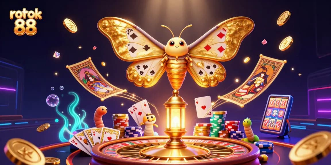 Experience thrilling gameplay with rokok 88 as golden coins and vibrant casino elements come alive.