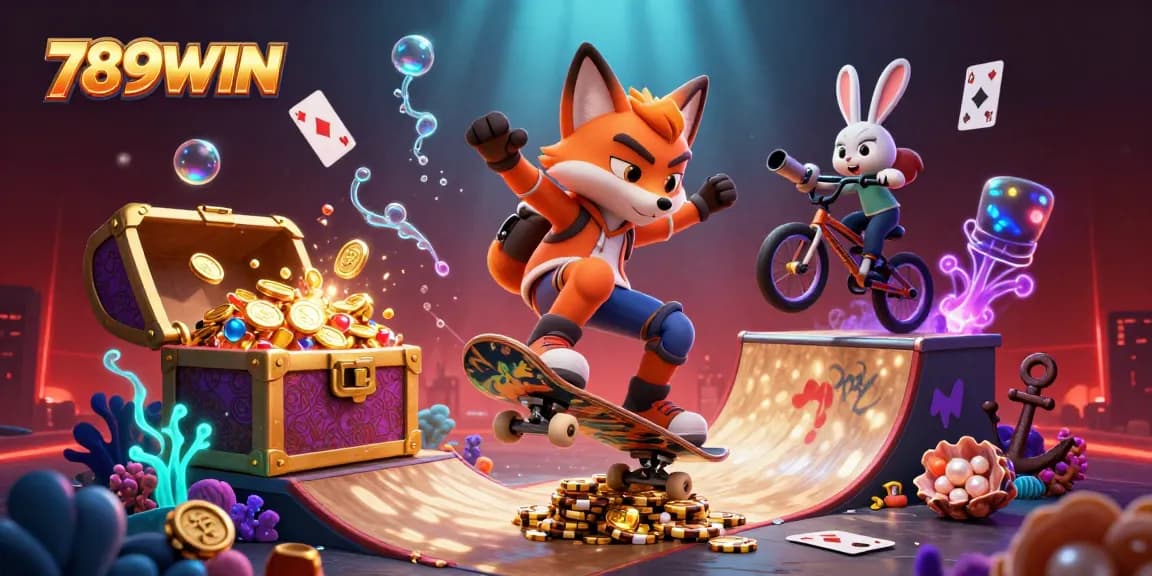 Experience the thrill of winning at 789WIN with vibrant 3D scenes featuring dynamic characters and casino elements!