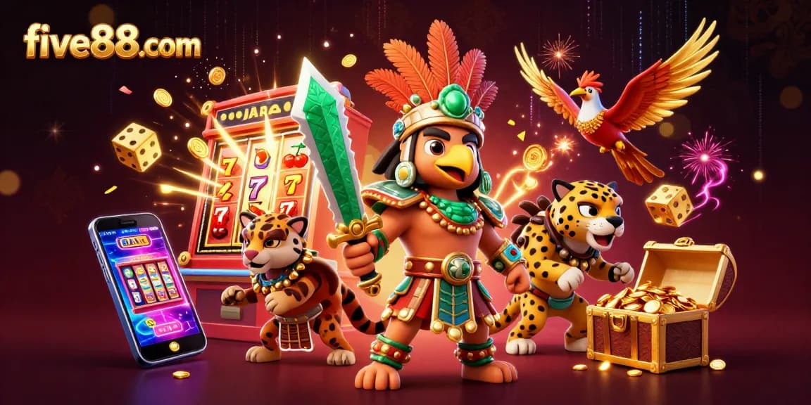Engage in exciting slot adventures with five88com's vibrant casino experience filled with grand jackpots.