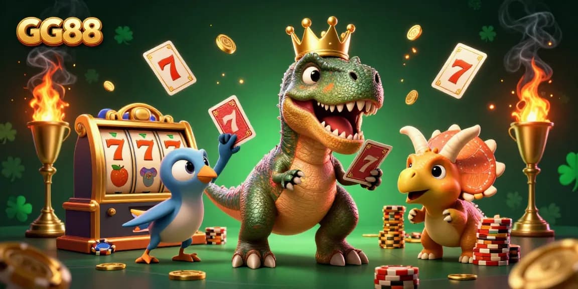 Engage with GG88's thrilling casino experience, featuring dynamic slots and lively characters.