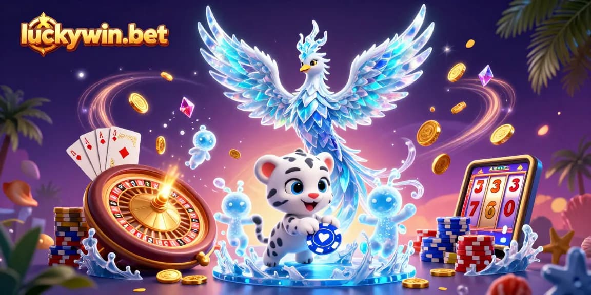 Experience the thrill of luckywin-bet with a dazzling illustration of casino characters and elements.