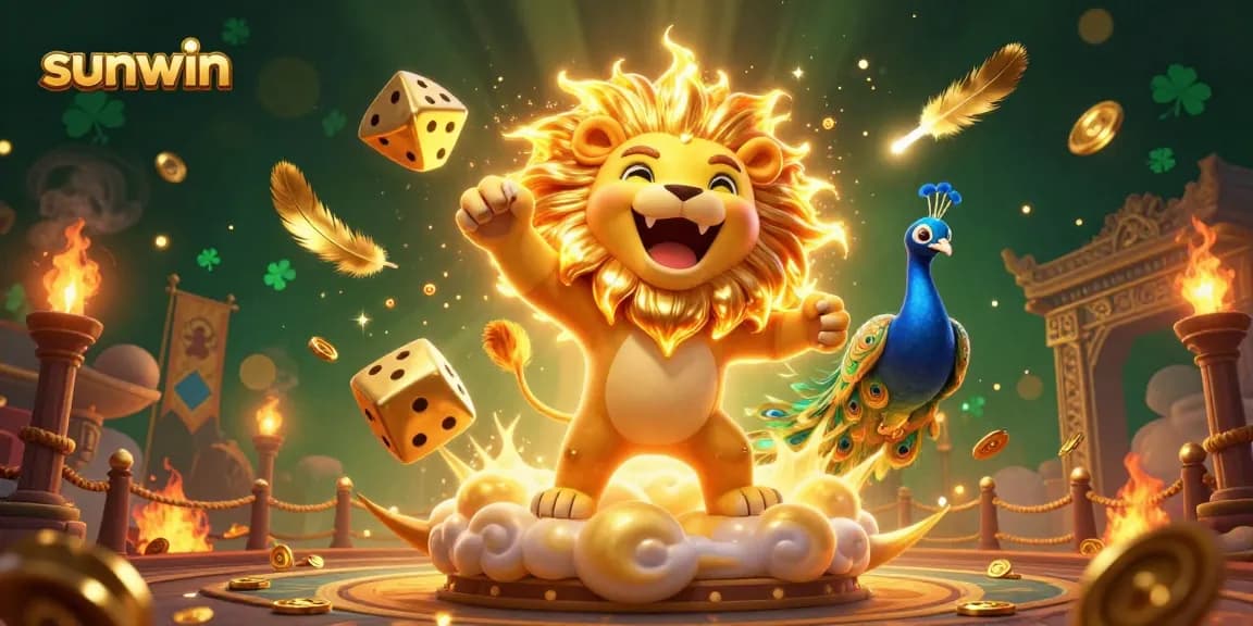 Experience thrilling gameplay with sunwin's exclusive 3D cartoon illustration featuring vibrant characters and casino elements.