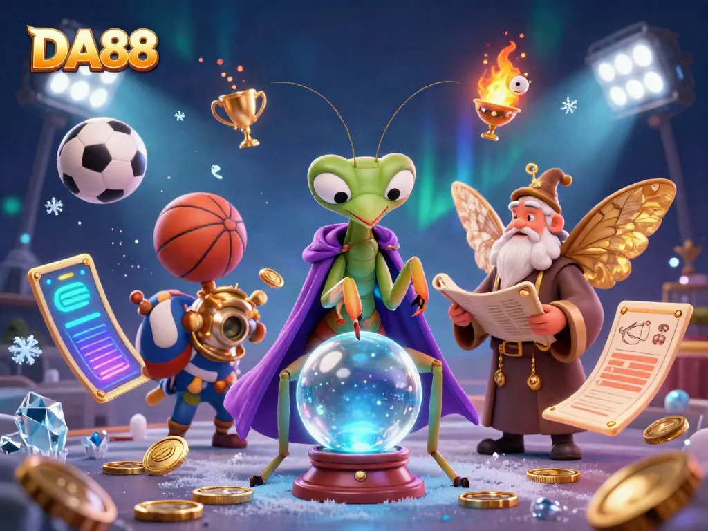 Experience thrilling moments at DA88 with a vibrant 3D carnival of fortune-telling and sports action.