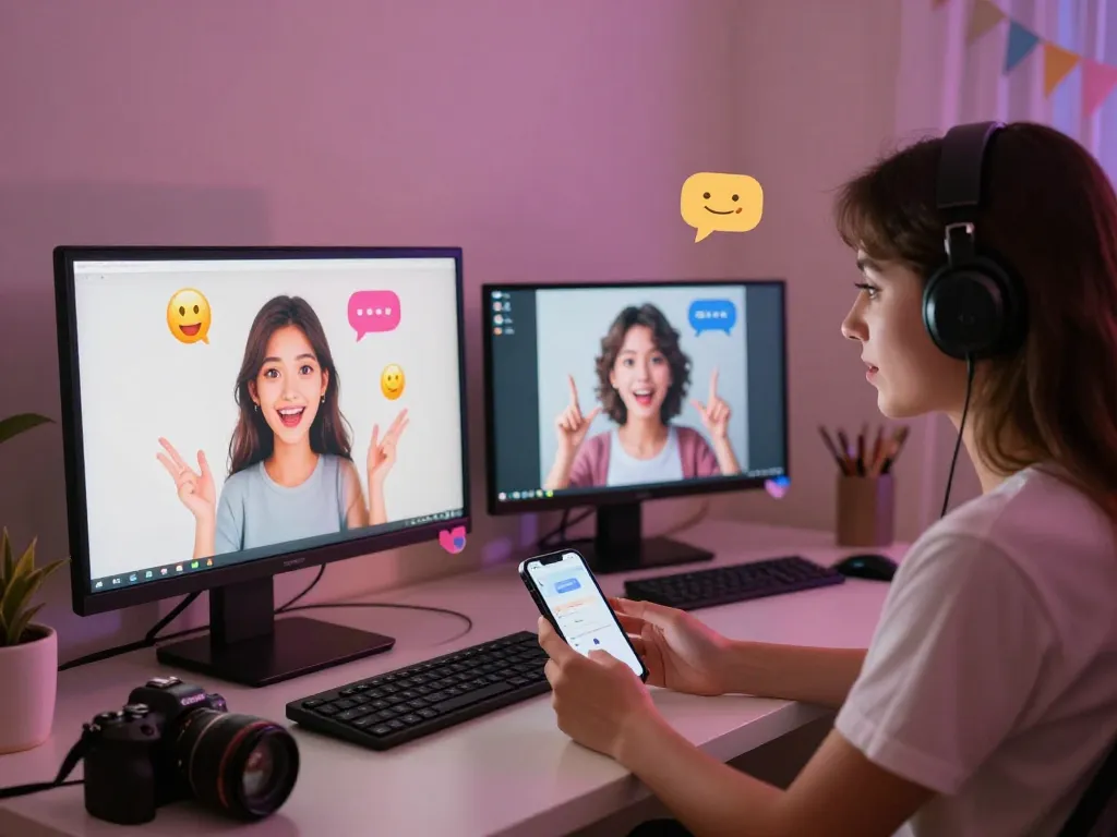 Engaging sexchat scene with animated avatars and cozy atmosphere for flirty conversations.