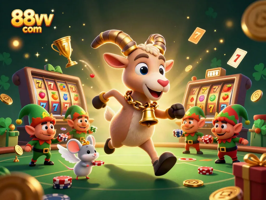 Experience the festive excitement of 88vv com's animated casino with enchanting characters and dynamic slot elements.
