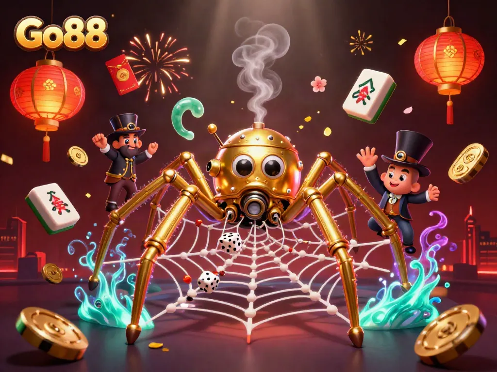 Experience thrilling gameplay at Go88 casino with an immersive steampunk-themed illustration.