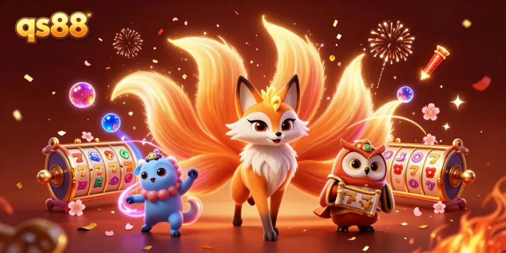 Experience thrilling gameplay with qs88's vibrant slots scene featuring magical characters.