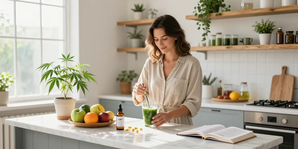Discover strong thc vapes uk in a natural wellness kitchen scene with CBD oil and fresh ingredients.