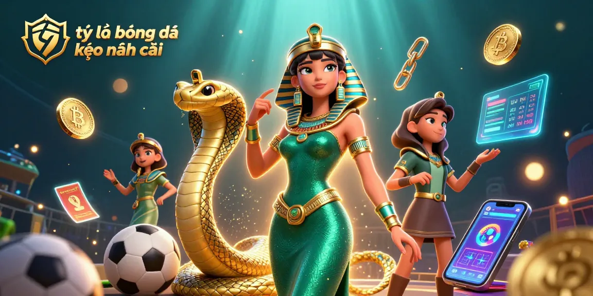 Place bets with tỷ lệ bóng đá kèo nhà cái amidst vibrant 3D sports and crypto-themed elements.