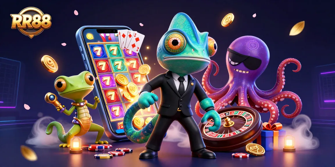 Spin the reels at RR88 Casino with thrilling characters and vibrant casino elements