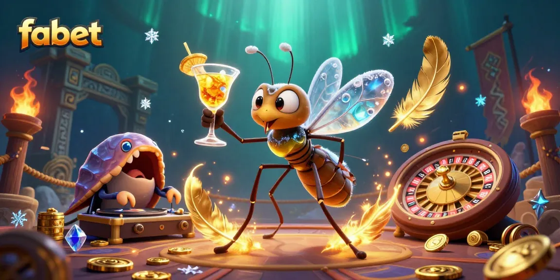 Experience fabet's vibrant casino world with animated characters in a lively atmosphere.