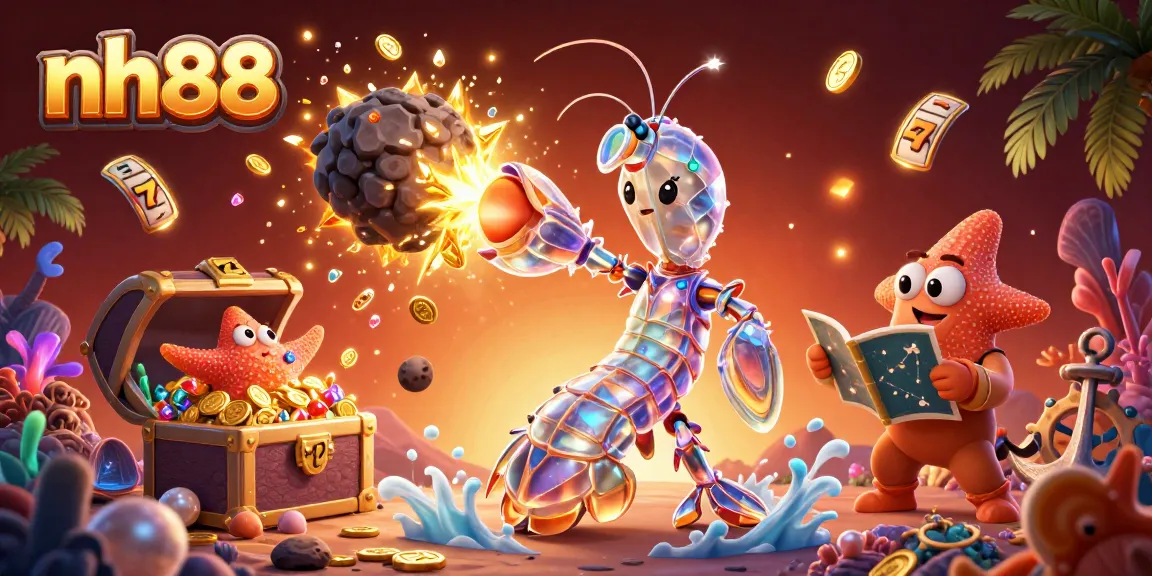 Experience thrilling gameplay at nh88 with vibrant 3D casino characters and stunning underwater elements.