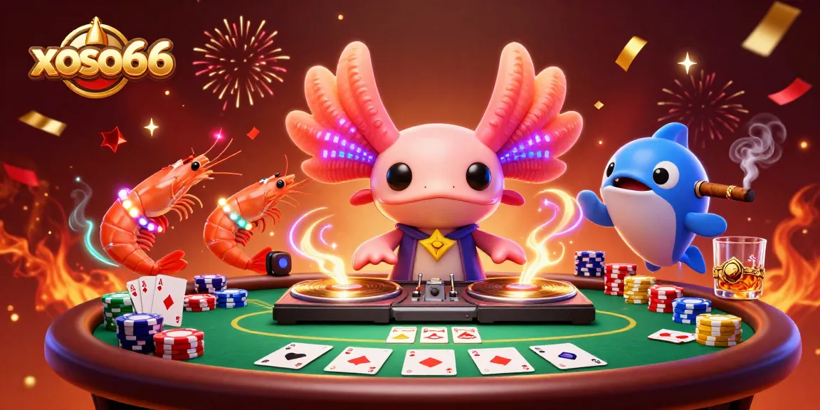 Experience the exciting world of xoso66 with vibrant characters and poker action.